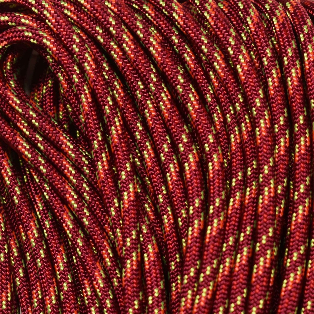550 Paracord Fire Fall Made in the USA Nylon/Nylon (100 ft)
