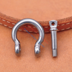 5PC 304 Stainless Steel O Shape Shackle Clasp For LeatherCraft Paracord Bracelet