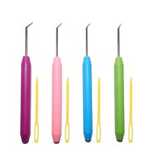 4 Pieces Colorful Knitting Loom Hook Tool Knit Set Looming 4 mm, Purple