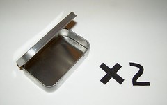Two 3 oz Rectangular Hinged Survival Tin Box Containers – Can Be Used For Crafts
