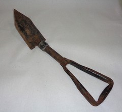 Vintage Camping Entrenching Digging E-Tool Folding Black Shovel