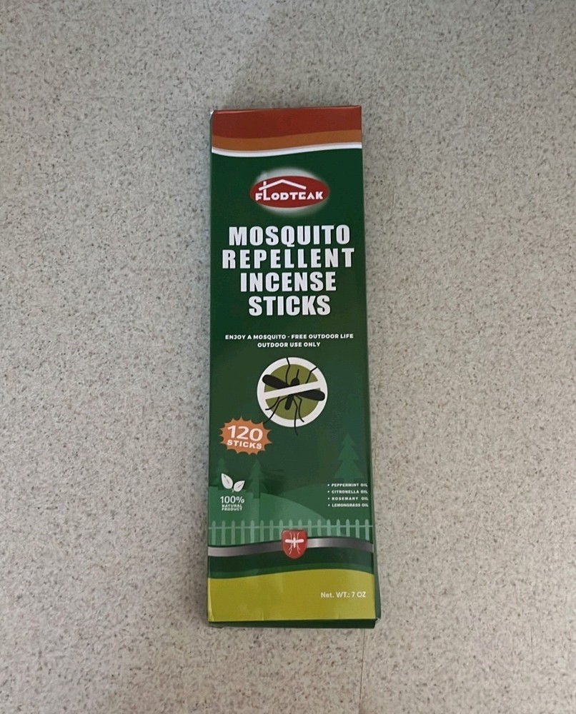 Mosquito Repellent Incense Sticks 120 count, plant based essential oils