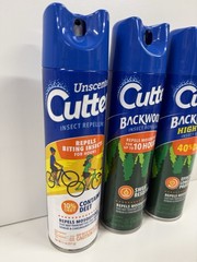Lot of 3 Types Cutter Backwoods Insect Repellent 11 Ounces Aerosol Mosquito Deet