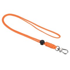 19″ Paracord Lanyard Clasp Necklace Badge Holder Strap Keychain Cord Orange