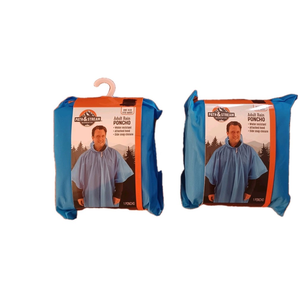 Adult Rain Ponchos With Attached Hood