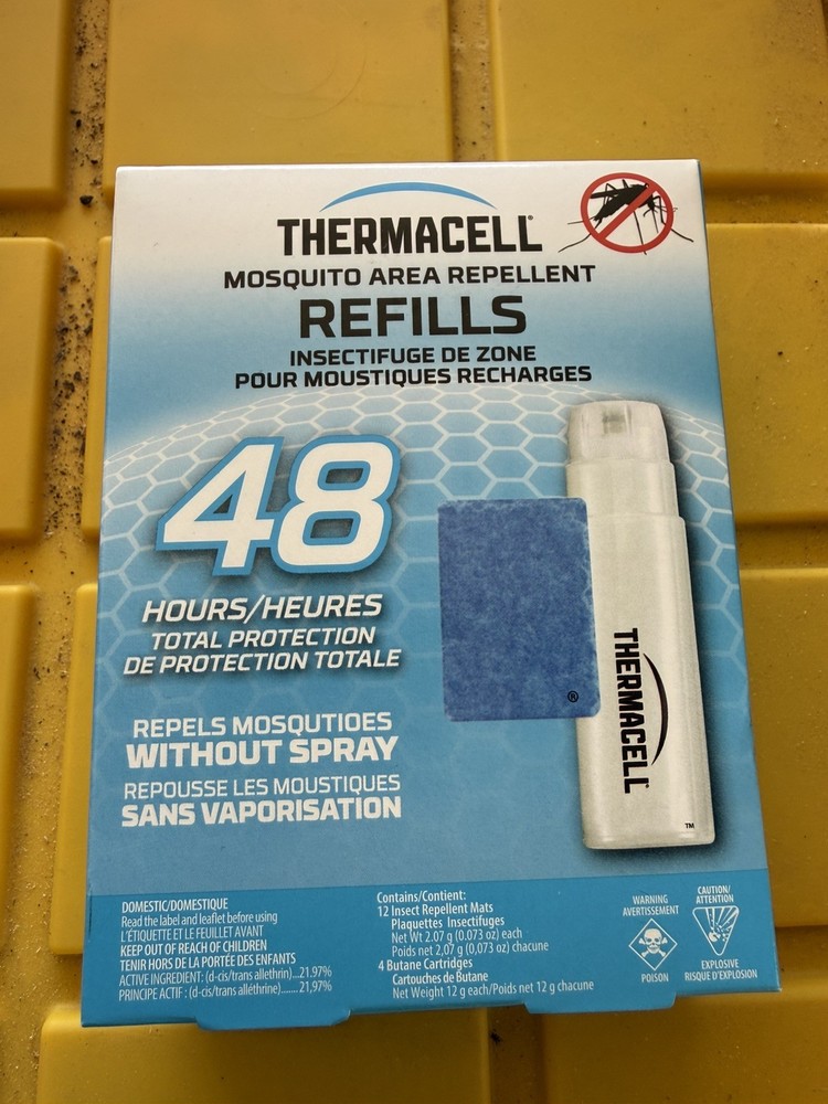 4 Pack Thermacell Outdoor Mosquito Repellent Refills 48-Hour Lot of 3!