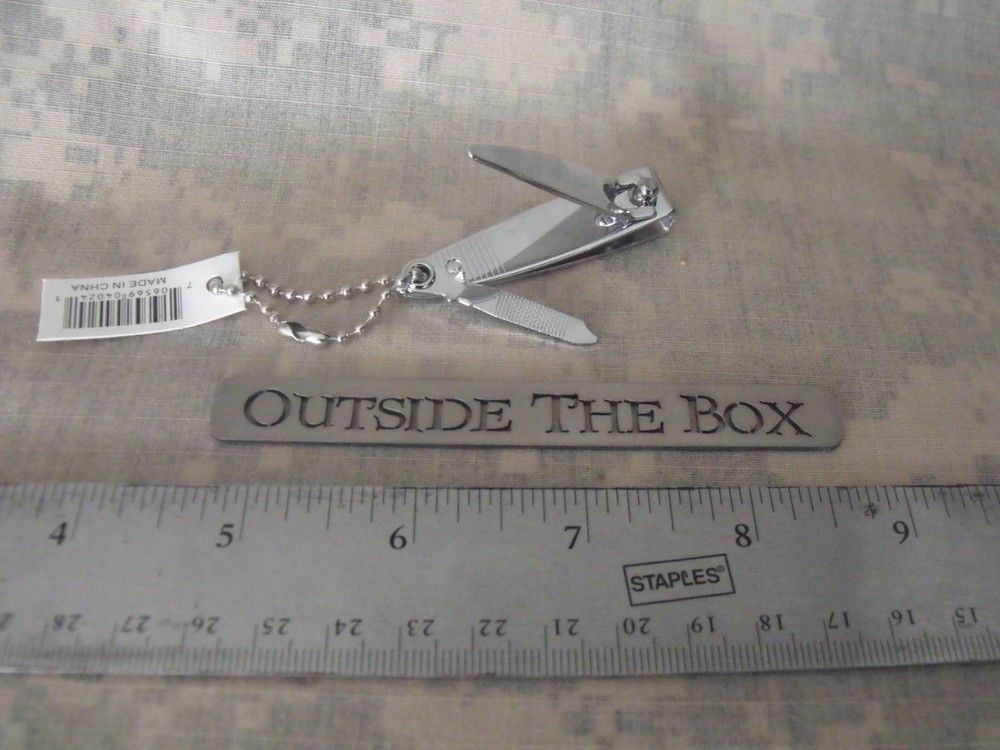 Emergency/Survival: 2″ Finger Nail Clipper, SE Brand, w/2″ Ball Chain & File