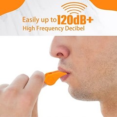 200 Pcs Loud Plastic Whistles with Lanyard – Safety Emergency Survival Gear for