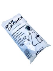 Mad Dasher Vintage Adult White Adjustable Hood Rain Poncho Dura Tuff Golf Bag