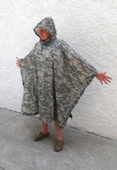 US Army ACU Wet Weather Poncho NSN:8405-01-547-2555 (USED-GOOD)