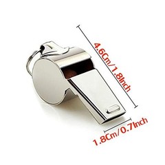 Whistle, 2 Pack Stainless Steel Sports Whistles with Silver(Stainless Steel)