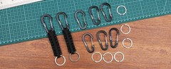 Carabiner Keychain,Paracord Keychain Small Aluminum Clip D Ring for Camping,