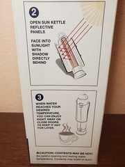 4Patriots Sun Kettle Solar Water Heater Boil Water Off Grid Camping NEW OPEN BOX