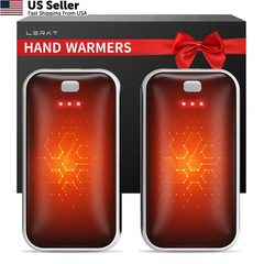 Lerat Hand Warmers 0.59″ Ultra-Slim (Pack of 2), 2 Pack Black White