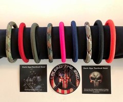 NRA.. Paracord Bullet Casing Bracelet…2nd Amendment…Nickel 9mm…Black..lrg