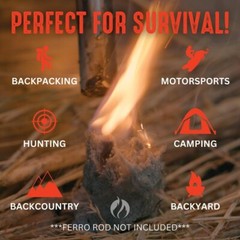 Fire-Starting Clay Lights Damp Wood/Tinder Windproof And Waterproof MADE IN USA