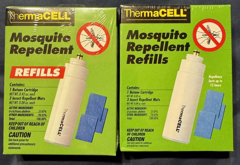 ThermaCell Mosquito Repellent Refills New 2 Butane Cartridge & 6 Insect Mats