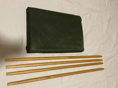 US MILITARY INSECT MOSQUITO NET BAR FIELD NETTING COT COVER WITH 4 POLES ALL NEW