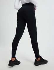 baleaf Women’s Fleece Lined Leggings Thermal Hiking Pants Water Medium, Black