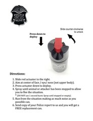 2 Police Magnum .50oz Keyring Keychain Night Glow pepper spray Defense Security