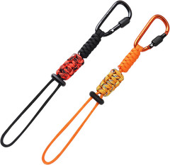 2Pcs Paracord Keychain Lanyard with Aluminum Alloy Clip, for Water Bottle, Key,
