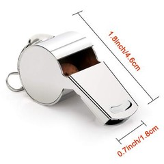 2 Pack Stainless Steel Whistle with Lanyard for Referees Coaches Outdoor Sports