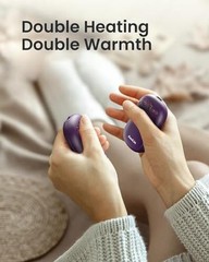AI Hand Warmers Rechargeable, 2 Pack Electric Hand Warmers 2 Pack Purple