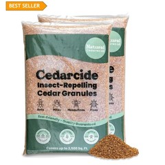 Natural Cedar Granules for Pest Protection | Family & Pet Safe, 2 Bags 16 lbs
