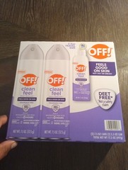 OFF! Clean Feel Mosquito & Tick Repellent Picaridin DEET-free Bug Spray Set