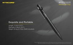 NITECORE NTP31 Pen Bolt Action Aluminum Alloy Tactical W/ Tungsten Glass Breaker