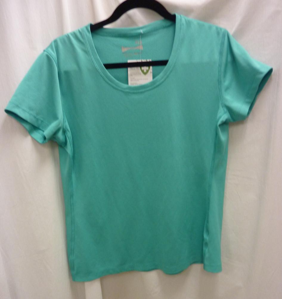 NWT INSECT SHIELD WOMEN’S BLUE GREEN SHORT SLEEVED TOP SZ LARGE PULL OVER