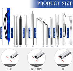14 Pieces Paracord Tools Needles Paracord FID Set Stitching Set Stainless Steel