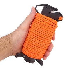 Ready Rope Reflective 550 Paracord 100 Feet 7-String Core Nylon Neon Orange