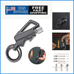 Compact Waterproof Keychain Flint Match Lighter – Ultimate Outdoor Survival Tool