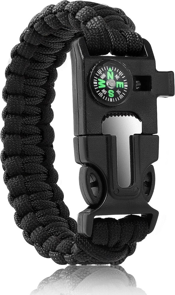 Bracelets,Survival Bracelets for Men Paracord Tactical 5-in-1 Camping Gear