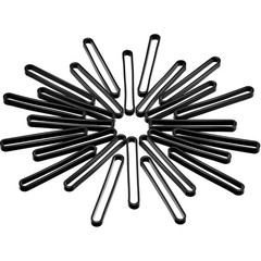 Shappy 36 Pieces 3 Inches Silicone Rubber Bands Elastic Wrapping Black