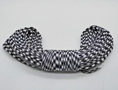 KEEJEA 100ft Type III 550 Paracord 7 Strand Core White Black Camping Survival
