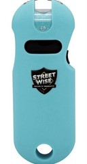 Stun Gun Smart Defense Women Flashlight Blue QUICK RELEASE KEYRING