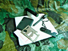 OUTDOORS 8 IN ONE PREMIUM FLINT FERRO STRIKER PLUS 11 IN 1 SS EMERGENCY TOOL