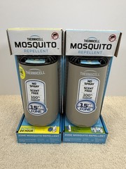 THERMACELL Mosquito Repellent Zone Device 15ft No Spray Scent Free NEW 2 Pack
