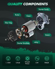 SCITOO Motor Starter for SMT0246 Honda Pilot Ridgeline 2006-2008