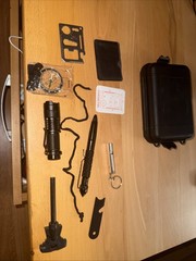 Stealth Angel Survival Tactical Kit 7-Piece EDC Set Hard Case Stainless 034-97