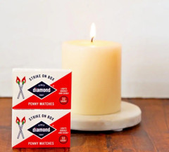 10 Boxes Diamond Wood PENNY Green MATCHES 32 x 10=320 STRIKE ON BOX wooden match