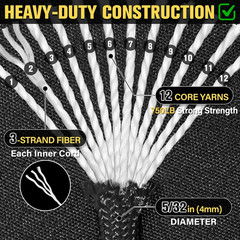 Paracord Rope 750 lb – 1000ft / 500ft / 200ft / 100ft 5/32″ Parachute Cord 4M…