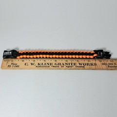EMT Paracord Bracelet 550 Black And Blaze Orange With Buckle 9″ Paramedic