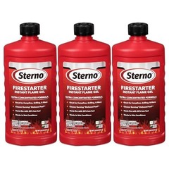 Charcoal Lighter Fluid, Fire Starter Gel for Pellet Stoves, BBQ 3-Pack