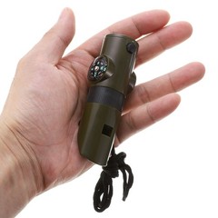 7-in-1Survival Whistles, 3 Pack Multi-Tool Whistle with Lanyard