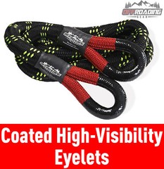 NEW Offroading Gear Kinetic Recovery Rope (Black), For Off-Roading/4×4,All Sizes