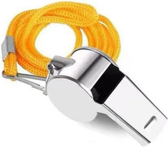 Whistles, Stainless Steel Sports Loud Crisp Sound Whistles with Lanyard,Whistles