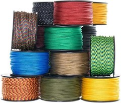 Paracord Planet Micro Cord 1.18mm 125 Feet Nylon Braided 85lb Tensile Strength